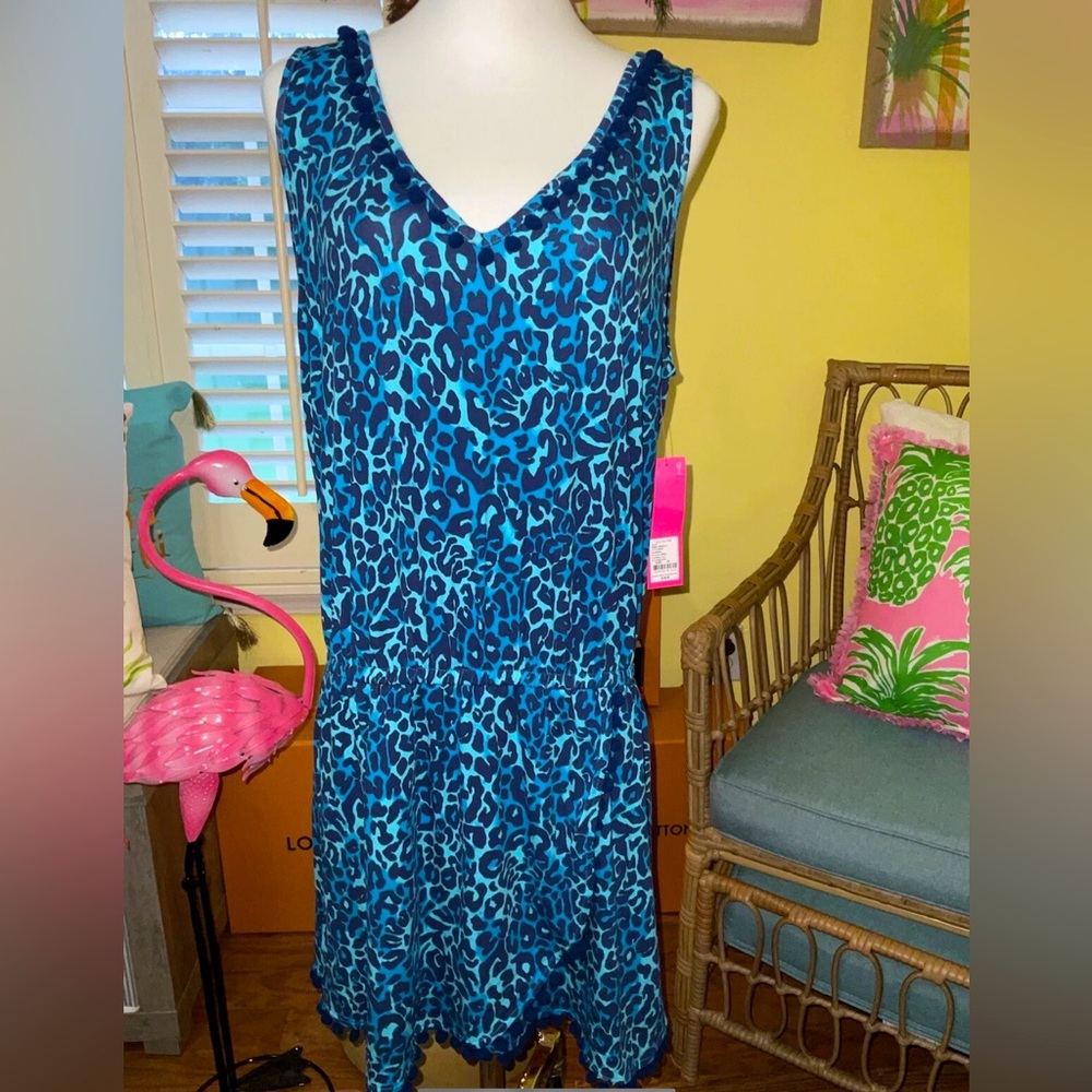 Lilly Pulitzer NWT Gigi Romper My Favorite Spot Oyster Bay Navy Size XL - Picture 2 of 7